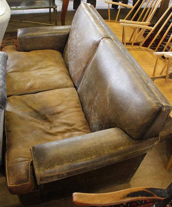 2-seat leather sofa(-)